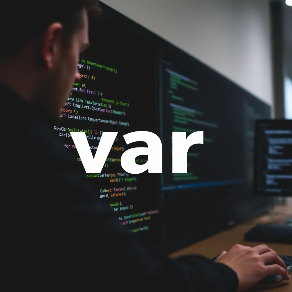 C# Programmierer mit Fokus auf das Schlüsselwort 'var' und dynamischen Code-Beispielen.