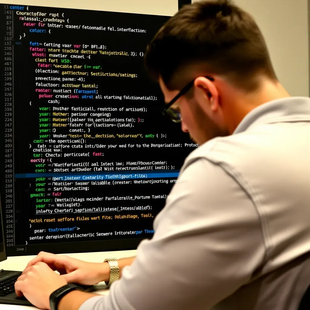 Entwickler bei der Arbeit mit C# var.