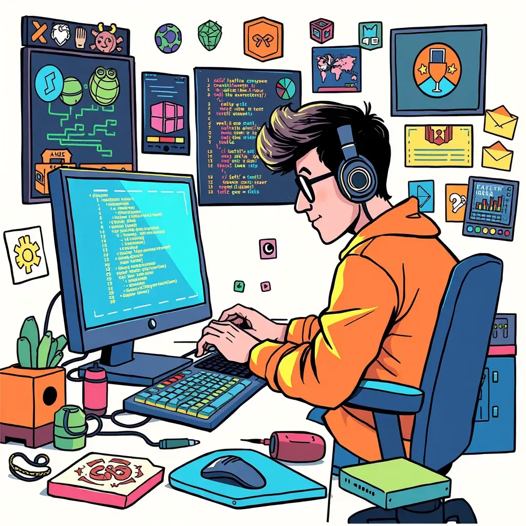 Ein Screenshot eines Tutorials zur Spieleprogrammierung